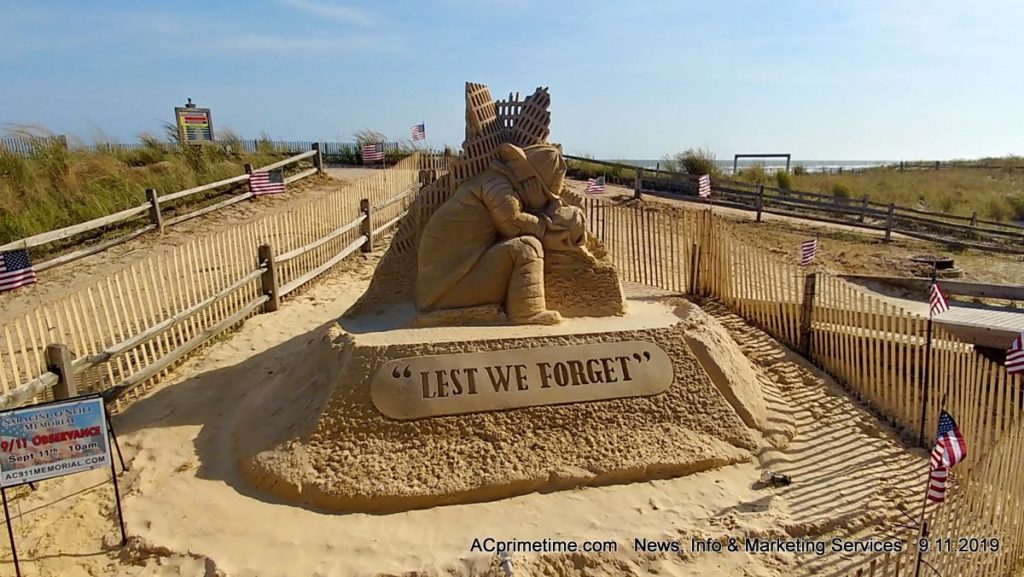 sand sculpture 9-11 memorial Atlantic City